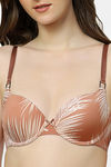Triumph Padded Wired Medium Coverage T-Shirt Bra - Brown Dark Combination — thumbnail 4